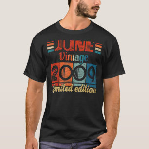 Camiseta Vintage Junio 2009 13 Cumpleaños 13 Años