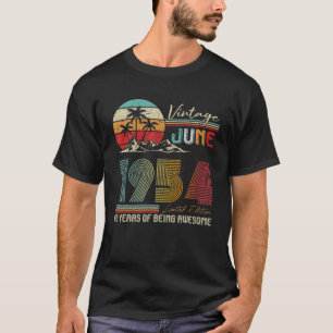 Camiseta Vintage Junio De 1954 A Cumpleaños 67 Años De Ser 
