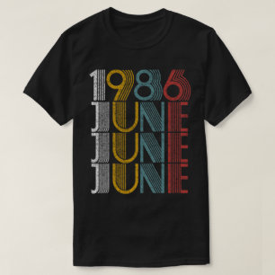 Camiseta Vintage Junio de 1986 Regalos de cumpleaños Hombr