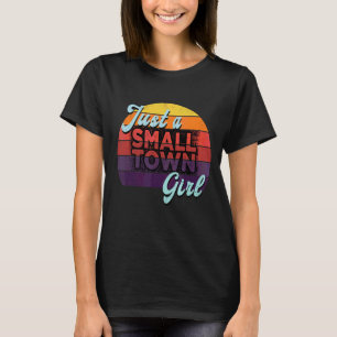 Camiseta Vintage Just A Small Town Chica Sunset