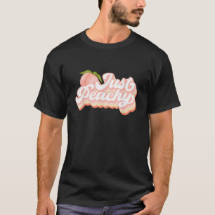 Camiseta Vintage Just Peachy Peaches Mujeres Fruta De Veran