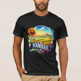 Camiseta Vintage Kansas Map T-Shirts – Retro us state
