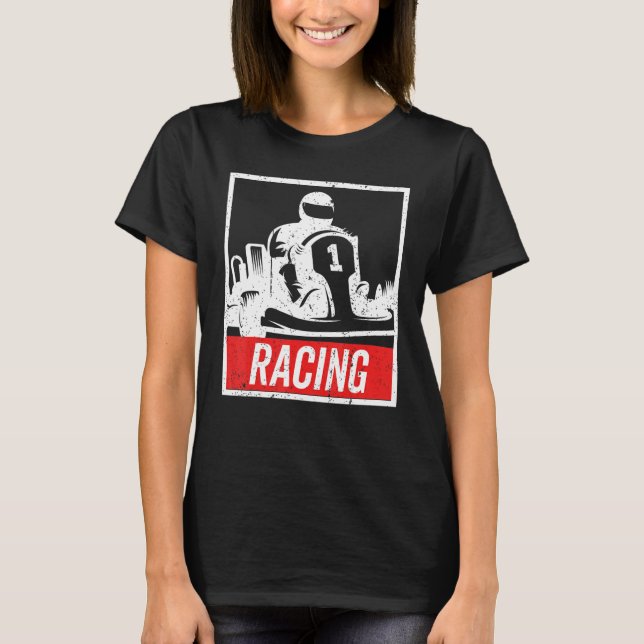 Camiseta Vintage Kart Racing , Go-Kart (Anverso)