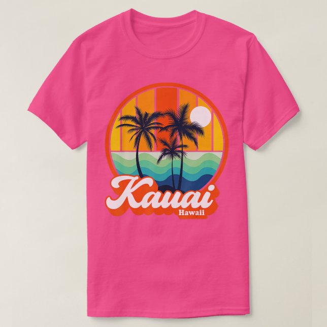 Camiseta Vintage Kauai Hawaii Hawaiian Summer Vacation Beac (Diseño del anverso)