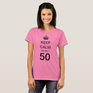 Camiseta Vintage Keep Calm Solo Tengo 50 Cumpleaños Fiesta