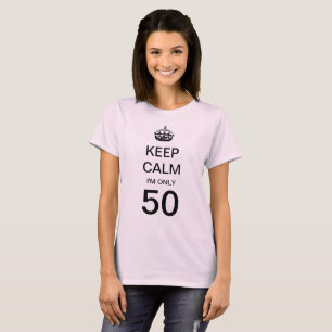 Camiseta Vintage Keep Calm Solo Tengo 50 Cumpleaños Fiesta