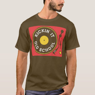 Camiseta Vintage Kickin It Old School Turnable Vinyl Recor