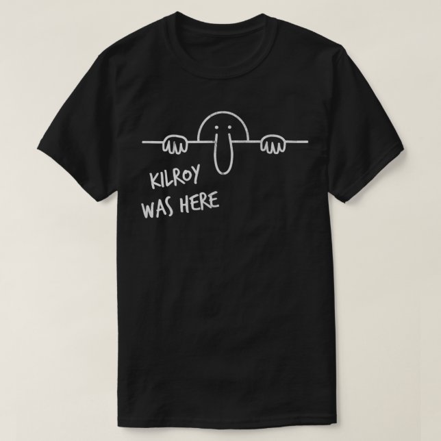 Camiseta Vintage Kilroy Was Here Graffiti (Diseño del anverso)
