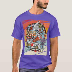Camiseta Vintage Koi Fish Retro Regalo gráfico Hombres