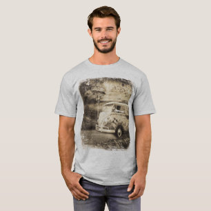 Camiseta Vintage Kombi Microbus, Festival Vagabundo,