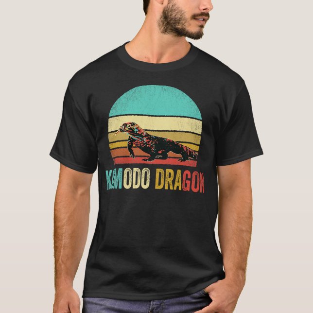 Camiseta Vintage Komodo Dragon Shirt Sunset (Anverso)
