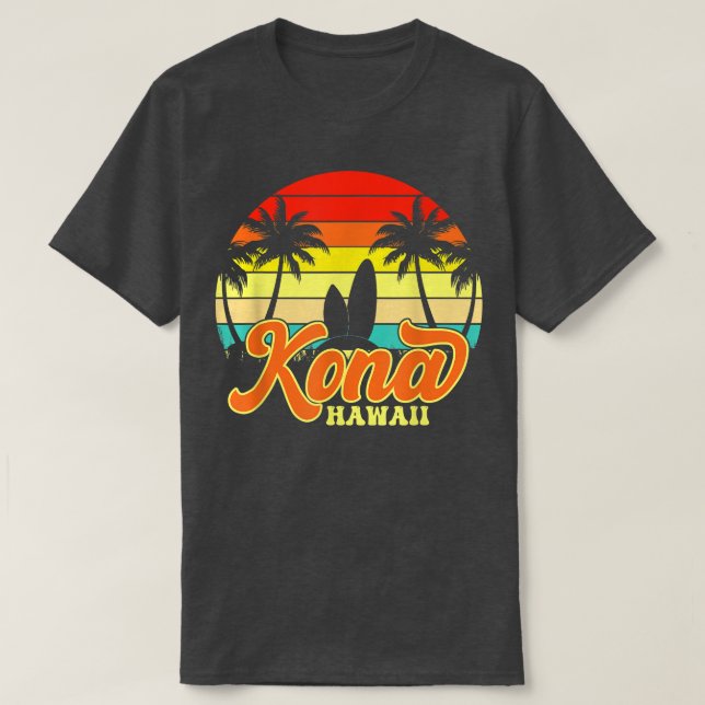 Camiseta Vintage Kona Beach Hawaii Surf Hawaiian Surfing 70 (Diseño del anverso)