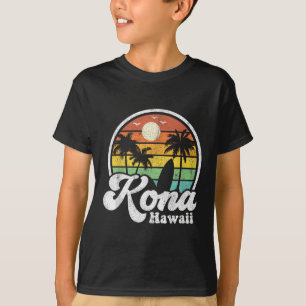 Camiseta Vintage Kona Beach Hawaii Surf Hawaiian Surfing 70