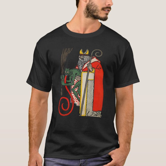 Camiseta Vintage Krampus y Santa (Anverso)