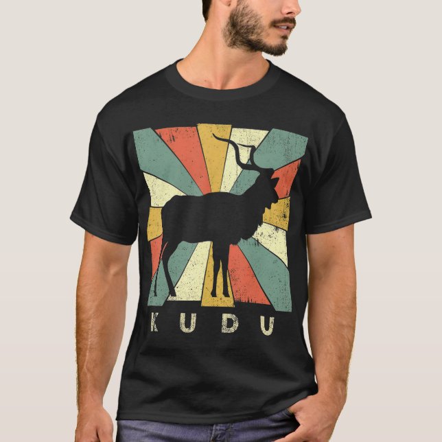 Camiseta Vintage Kudu Lover Retro Style Animal (Anverso)