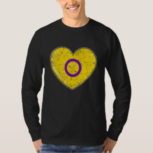 Camiseta Vintage La Bandera Intersexual El Corazón Del Orgu