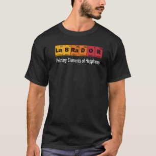 Camiseta Vintage Labrador Dog Science Funny Periódico Table