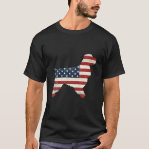 Camiseta Vintage Labrador Recuperador Patriota de la Bander
