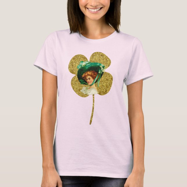 Camiseta Vintage Lady Golden Clover (Anverso)