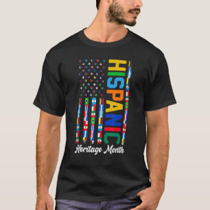 Camiseta Vintage Latinoamericano con bandera hispana