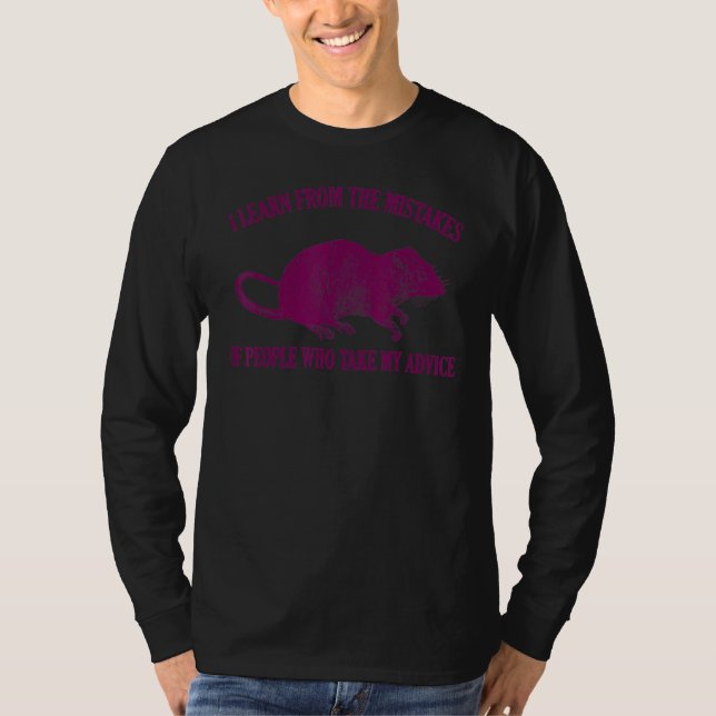 Camiseta Vintage Learn From The Mistakes Rat (Anverso)