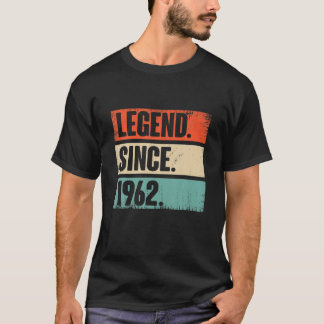 Camiseta Vintage Legend Since 1962 60 Year Birthday Gift Fo