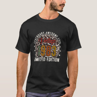 Camiseta Vintage Leopard 1983 Limited Edition 40th Birthday