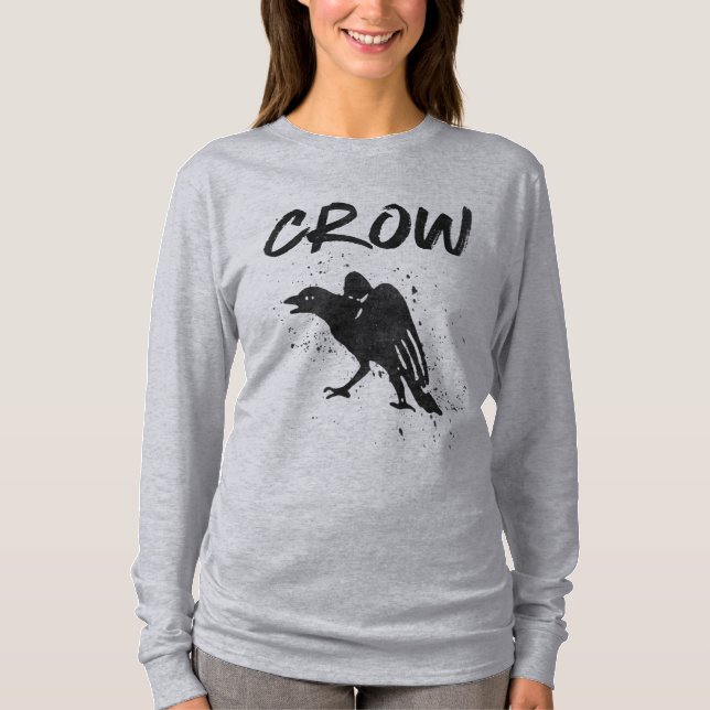 Camiseta Vintage Letterpress Crow (Anverso)