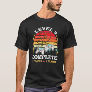 Camiseta Vintage Level 9 Complete Couple Gamer 9Annivers