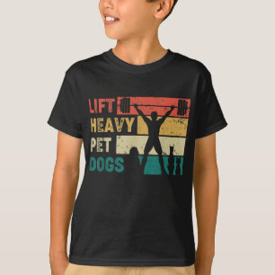 Camiseta Vintage Lift Heavy Mascota Perros Funny Fitness