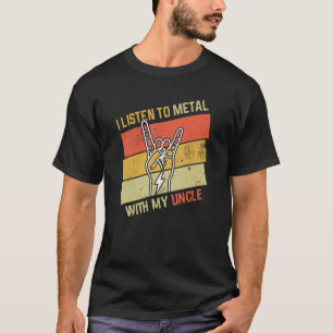Camiseta Vintage Listen Metalizado Con Uncle Rock Love Me