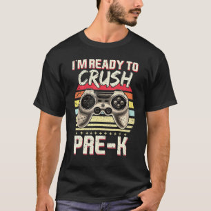 Camiseta Vintage Listo Para Aplastar El Videojuego Pre-K De