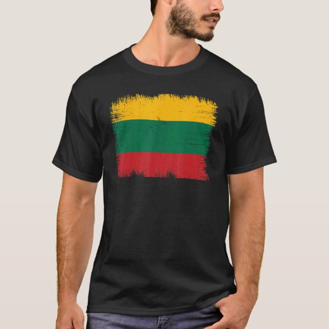 Camiseta Vintage Lithuania Flag Lithuanian Independence Day (Anverso)