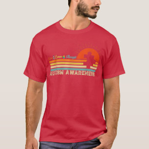 Camiseta Vintage Live Love Accept Autism Puzzle Autism Awar