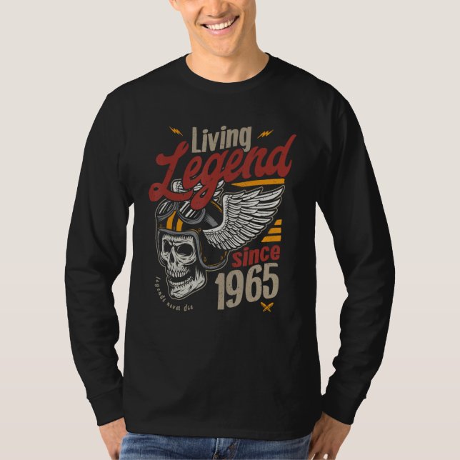 Camiseta Vintage Living Legend Birthday from 1965 (Anverso)