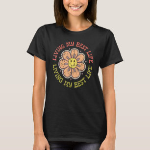 Camiseta Vintage Living My Best Life Motivational Inspirati