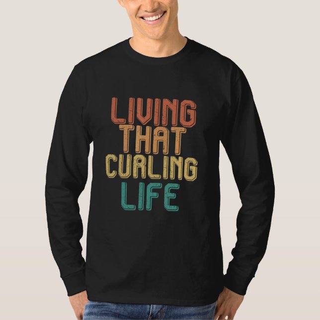 Camiseta Vintage living that CURLING life (Anverso)