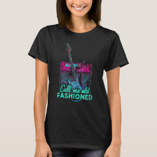 Camiseta Vintage Llámame Anticuado Guitarrista Guitarra Pla