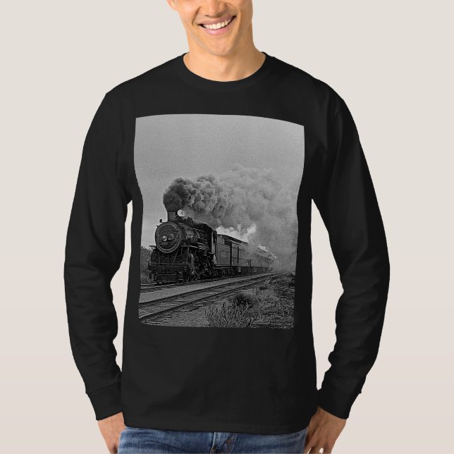 Camiseta Vintage Locomotive Train Steam Engine (Anverso)