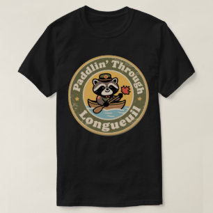 Camiseta Vintage Longueuil Quebec Canotaje Mapache