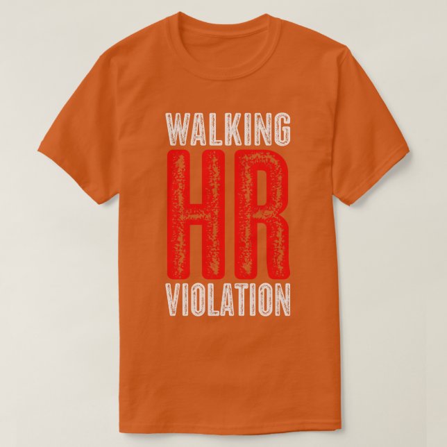Camiseta Vintage Look Walking HR Violation (Diseño del anverso)
