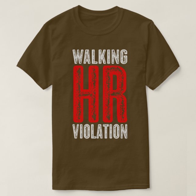 Camiseta Vintage Look Walking HR Violation (Diseño del anverso)