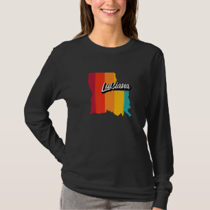 Camiseta Vintage Louisiana Retro 70s Rayas Louisiana Us S