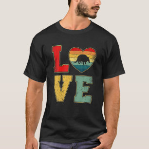 Camiseta Vintage Love Armadillo Retro 70S 80S Heart Farm Y