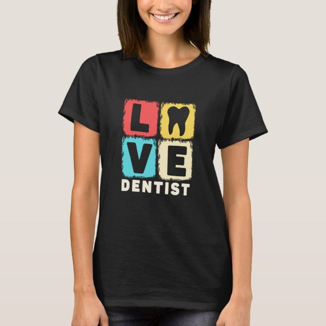 Camiseta Vintage Love Dentist Dental Hygienist Dental Surge (Anverso)