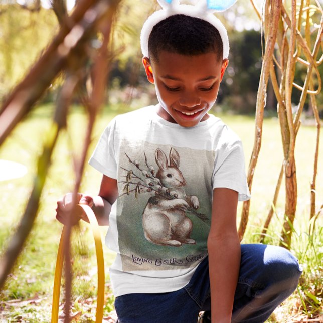 Camiseta Vintage Love Easter Greeting Kids (Vintage Loving Easter Greeting Kids T-Shirt)