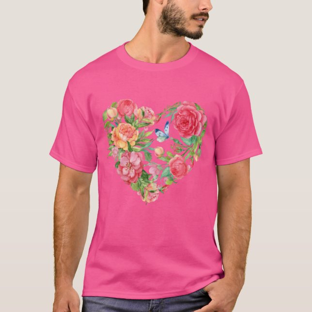 Camiseta vintage love floral vintage (Anverso)