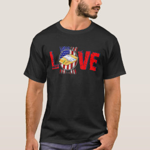 Camiseta Vintage LOVE Orgulloso Empleado Postal De Bandera 