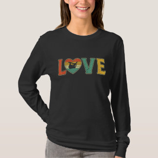 Camiseta Vintage Love Sloth Retro 7080 Heart Farm Animal