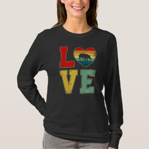 Camiseta Vintage Love Tapir Retro 7080 Heart Farm Animal